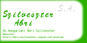 szilveszter abri business card